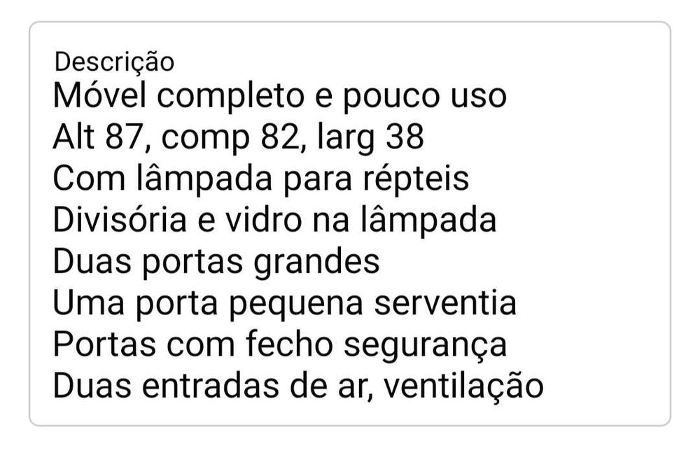 Gaiola para répteis