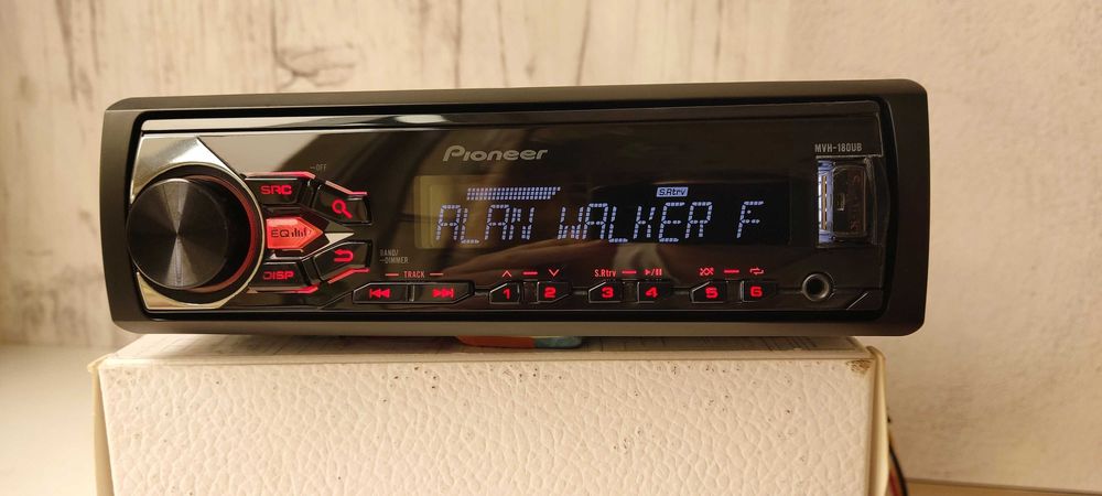 Pioneer MVH-180UB c bluetooth MOSFET 4х50 магнитола - оригинал!