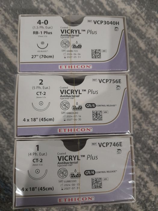 Шовний хірургічний матеріал Vicryl , Prolene, PDS