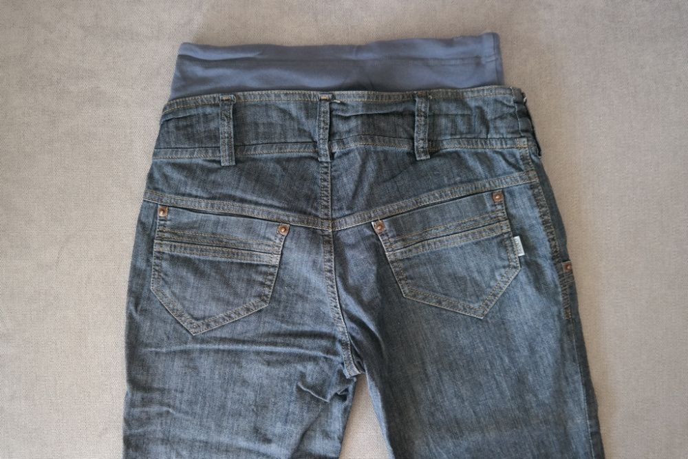 Spodnie ciążowe jeansowe S (36) dwie pary dzwony