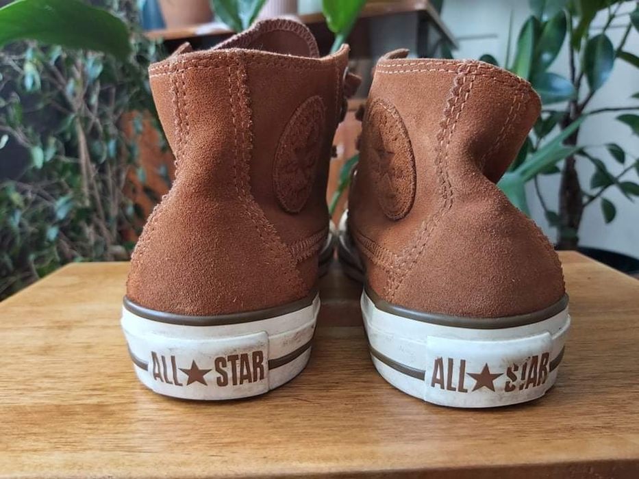 Converse skórzane 37 brązowe karmelowe