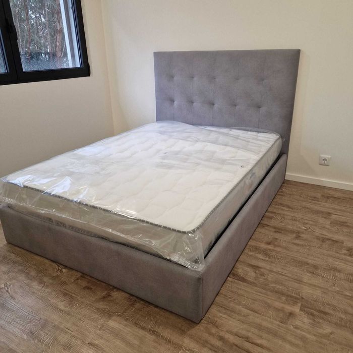 Camas de Casal Estofadas de Luxo 199€ Disp. em Várias Cores! 190x140m!