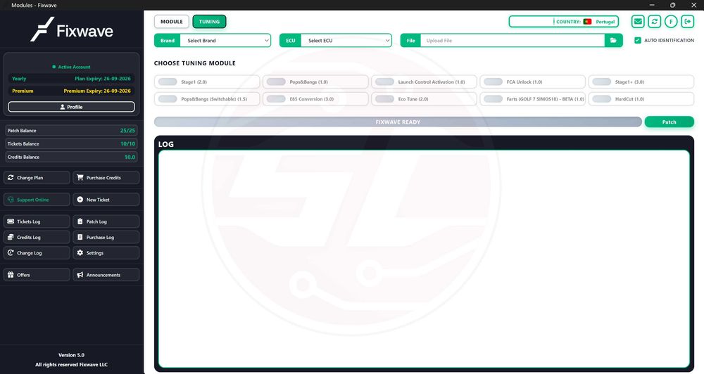 FIXWAVE - Software para Centralinas