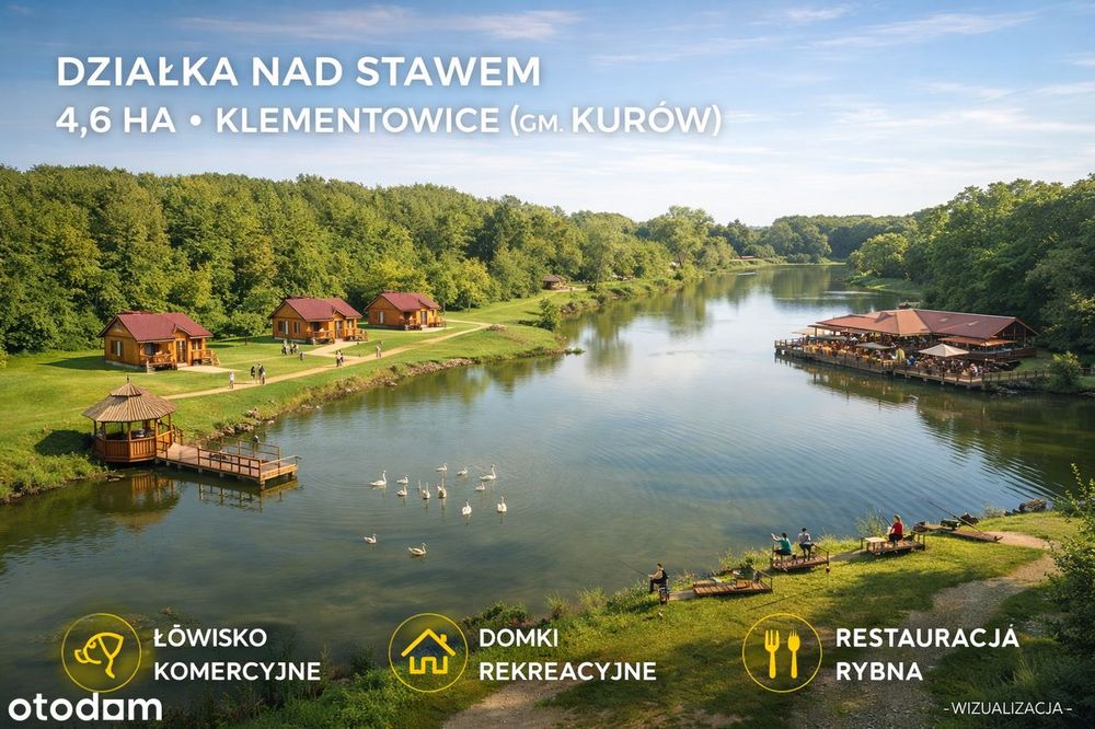Staw z potencjałem inwestycyjnym – 4,6 ha, Klementowice.