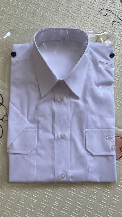 Biała koszula  z długim rękawem wyjściowa PSP strażak munduru 38/170