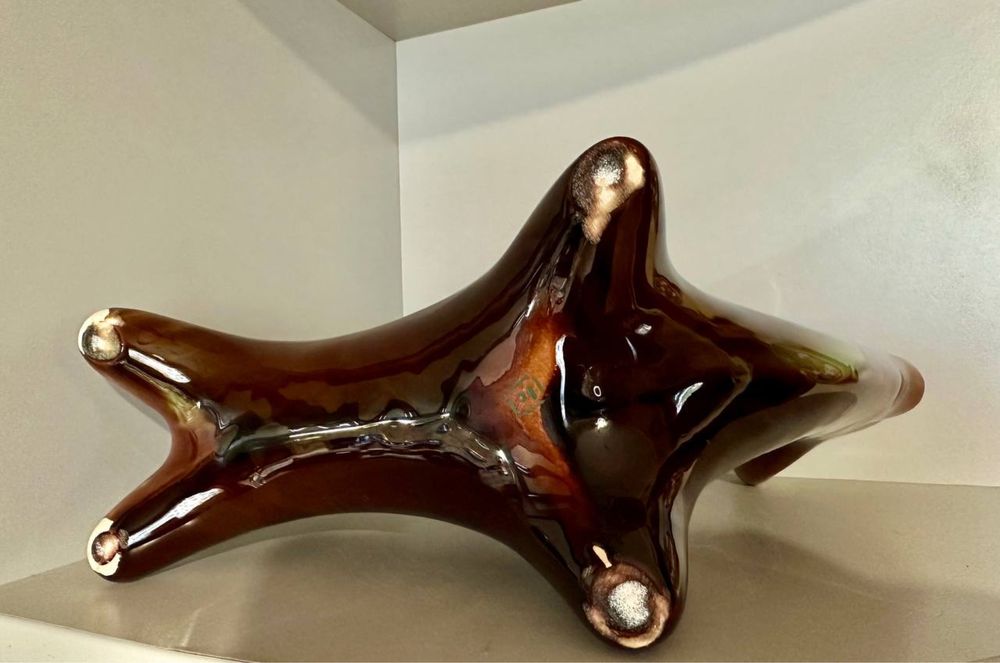 Васильківська майоліка , обливна кераміка штоф, посудина ,кувшин Бик