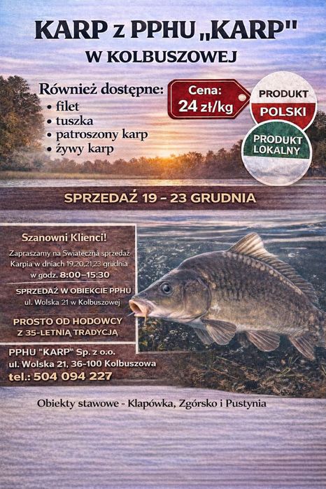 Karp Krolewski z PPHU KARP w Kolbuszowej