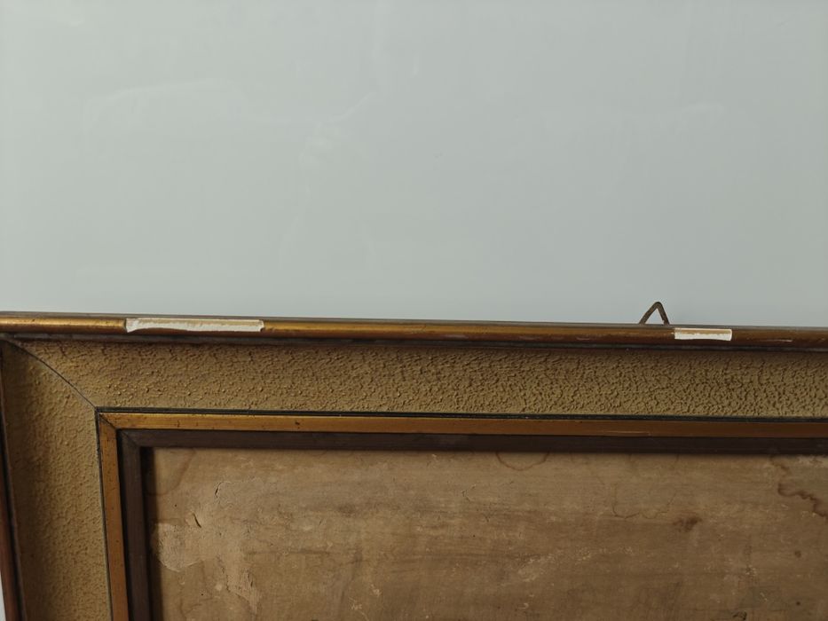 Reprodukcja Juliusz Kossak – konie, scena historyczna, rama vintage