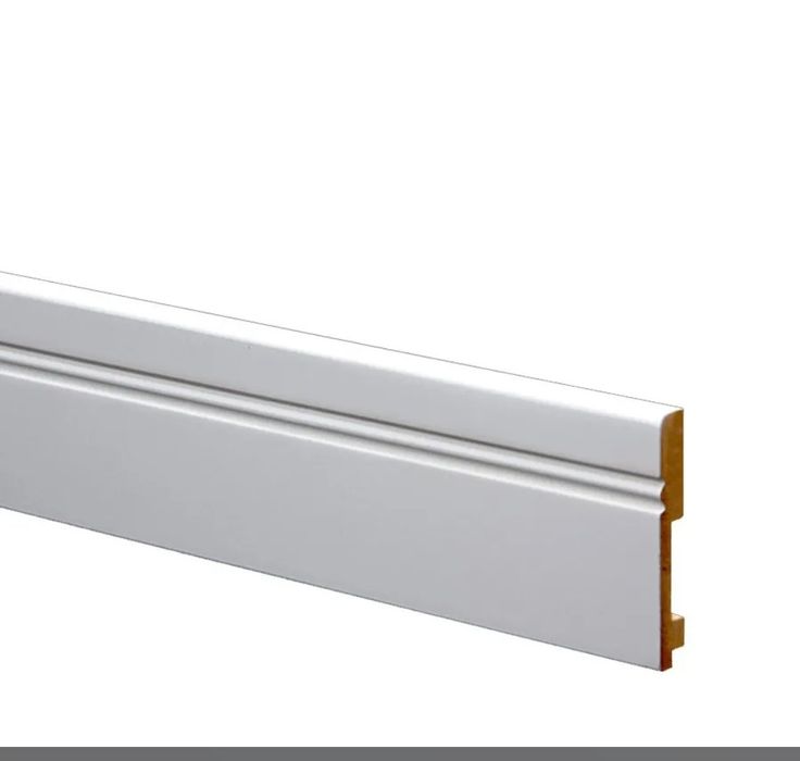 Listwa przypodłogowa MDF z frezem biała L8/2 8 cm - Prestige Decor