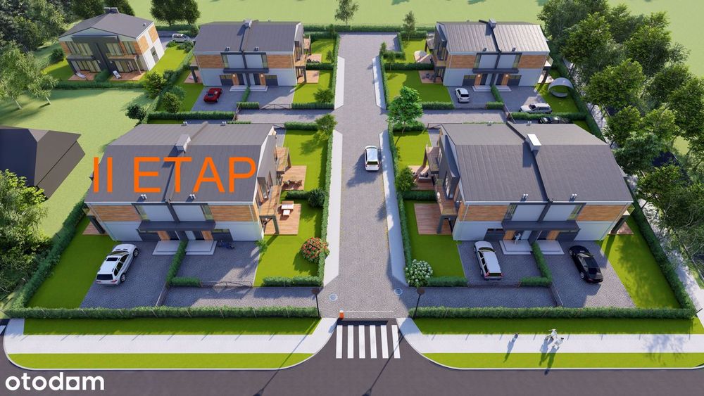 Nowoczesne segmenty w kameralnej zabudowie z ogródkami, tarasami