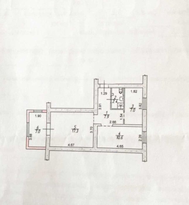 Продаж 2-кімнатної квартири в центрі міста