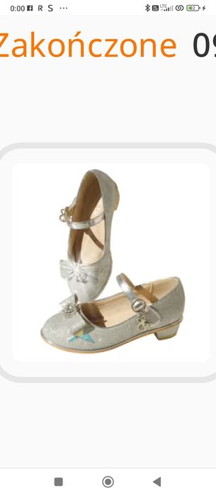 Rozm.36 śliczne brokatowe buciki balowe zdobione lakierki dla księżnic