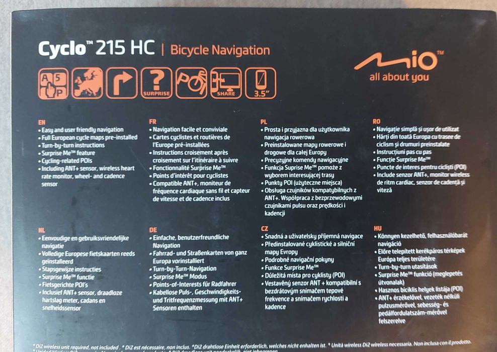 Nawigacja rowerowa MIO Cyclo 215
