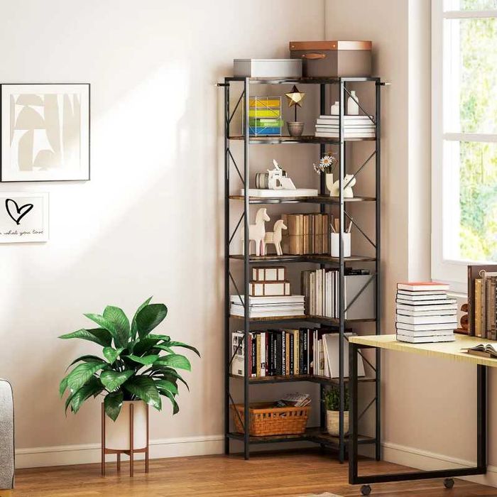 Regał szafka narożny brązowy