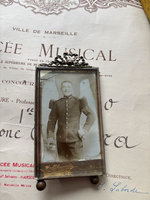 Ekskluzywna Ramka Secesyjna - Bardzo Grube Szkło Fazowane