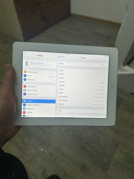 IPad 4 32gb WiFI A1458