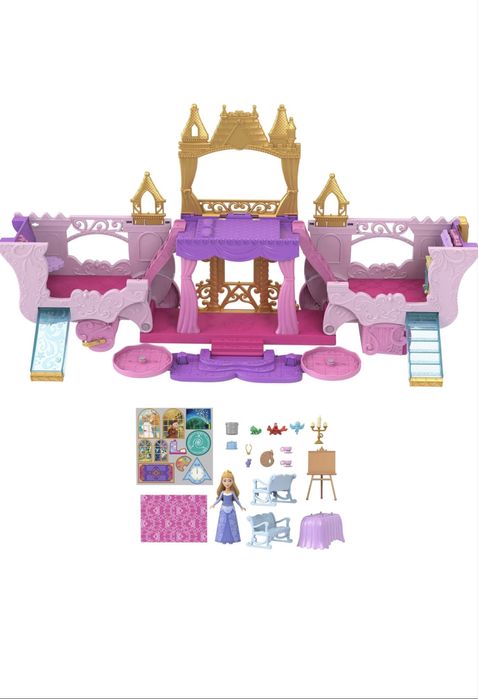 Ігровий набір Disney Карета-замок з мінілялькою Аврора 2 в 1