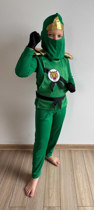 Strój Ninja zielony kostium Wojownik Ninjago 128