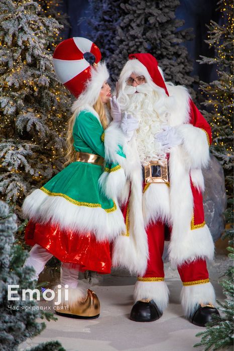 Новорічні ранки Санта Клаус Ельфи Дід Мороз та Снігурка