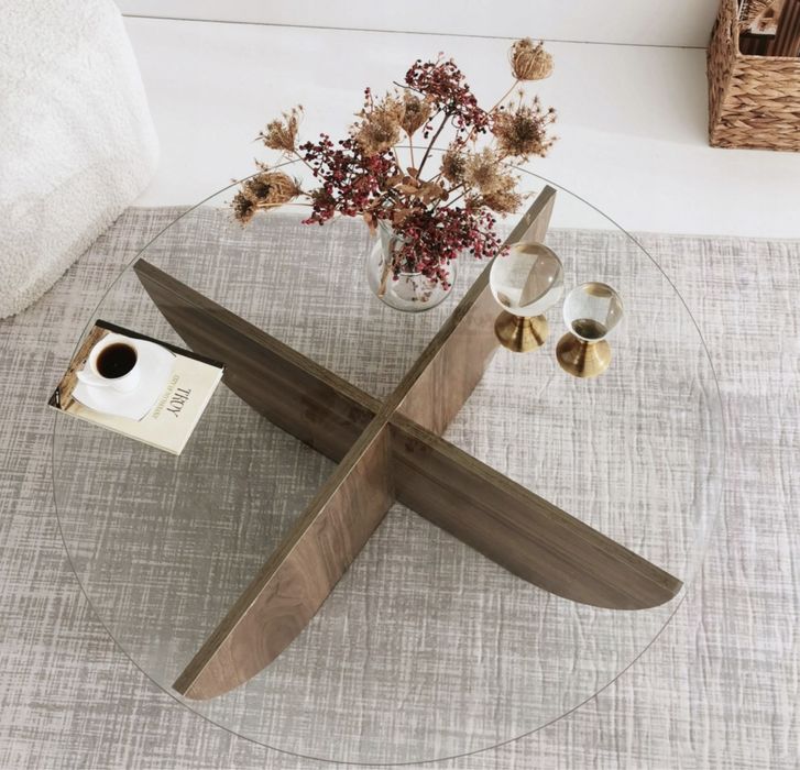 Orzechowy stolik kawowy Lily