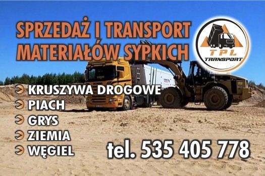 Piasek zasypkowy siany wiślany * Sprzedaż i Transport * TSK