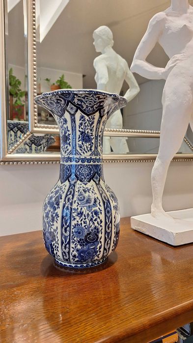 Duży wazon ceramiczny Delft – klasyczny, vintage, piękny wzór