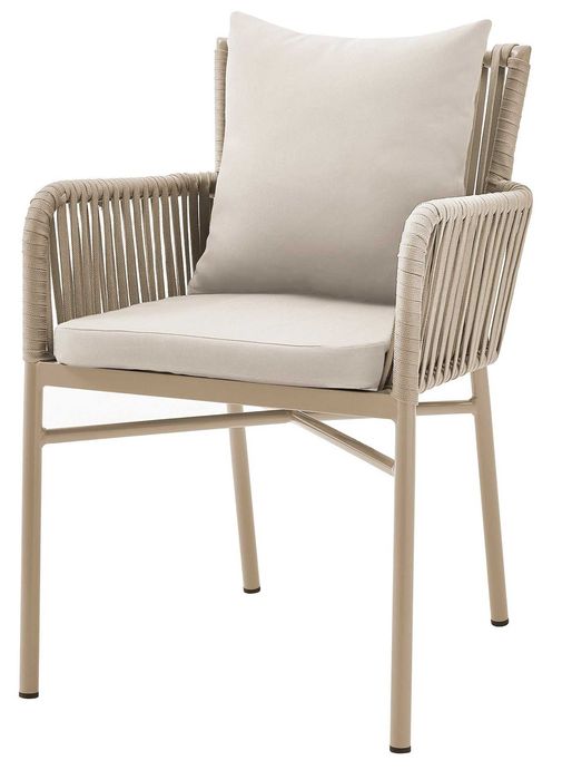 Meble Ogrodowe w Kolorze Beżowym Stół 180-240 Rozkładany Max 180/240 cm + 8 krzeseł