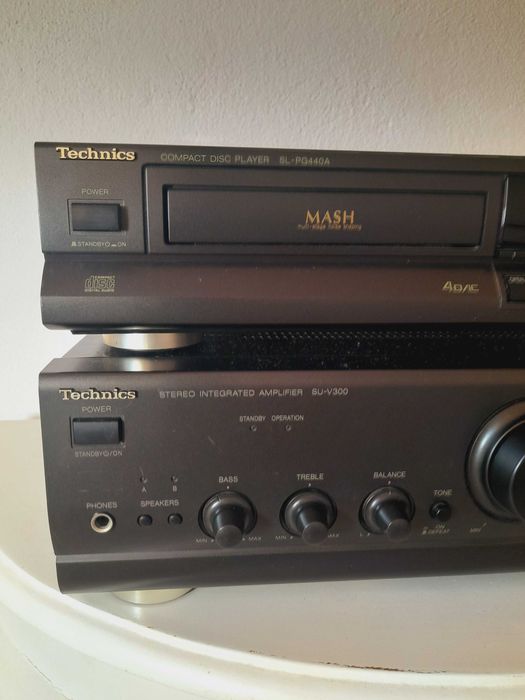 Technics Vintage Hi-Fi System: CD Player MASH + Amplifier SU-V300 + Speakers SB-G86!64740533818754122
