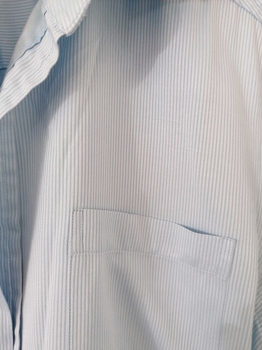 Charles Vögele easy care koszula w paski błękitna 41/42