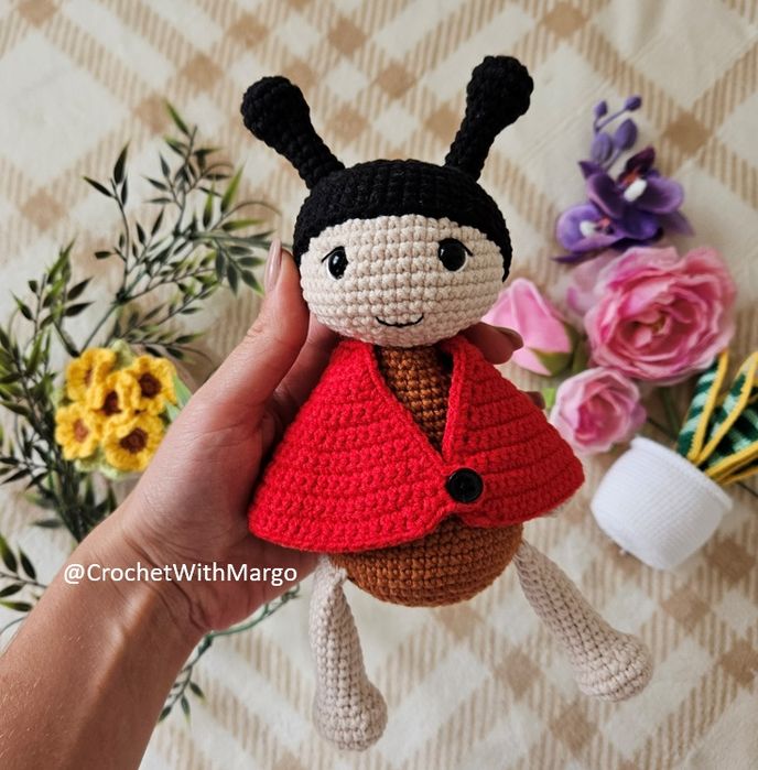 Joaninha brinquedo em croché