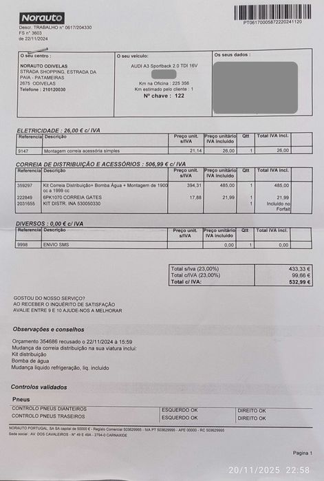 Audi A3 Sportback 2.0 Tdi 16V