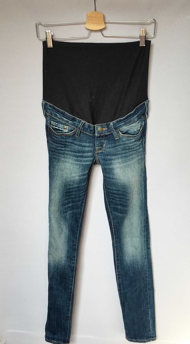 Spodnie H&M Mama Slim XS 34 Jeansy Dzinsowe Rurki Boob Mum Mom
