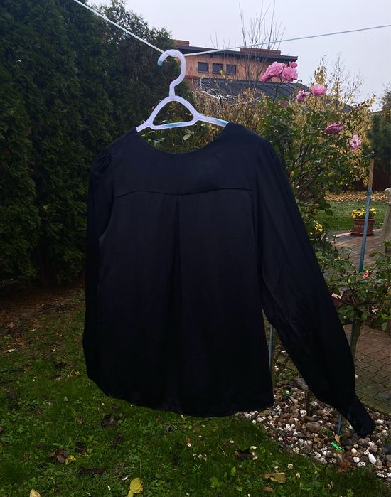 Koszula/ shirt 100% jedwab/ 100% silk czarna/ black M/38