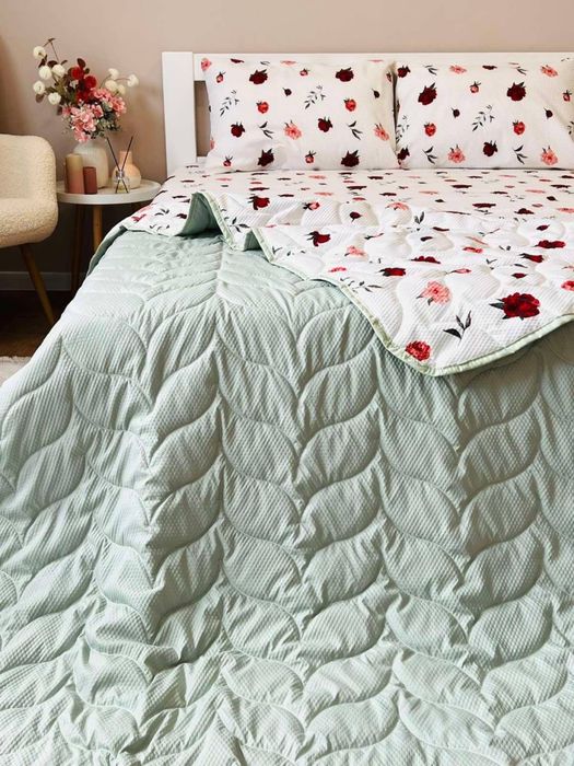Акція! Жатка  комплект постелі ковдра постельное белье с одеялом Роза