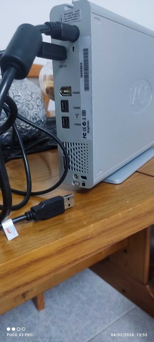 Disco externo marca LaCie 1TB com ventoinha arrefecimento novo