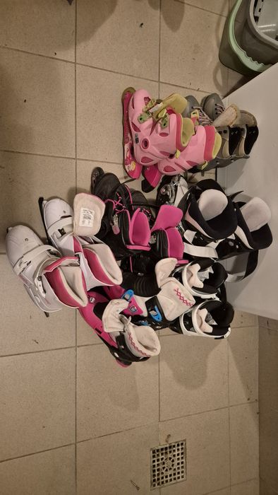 Zestaw łyżwy rolki buty narciarskie