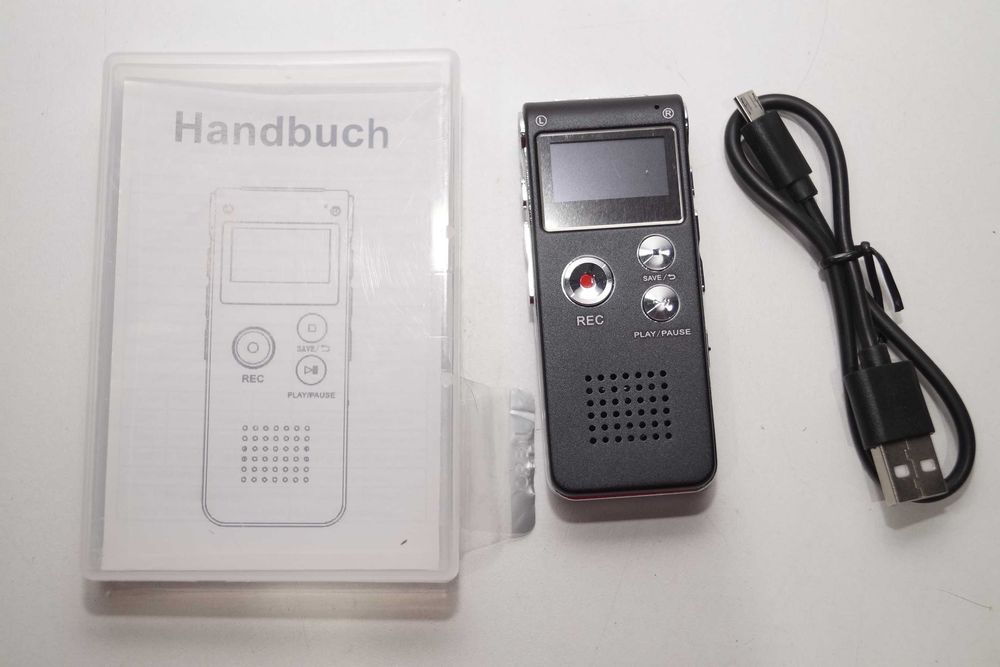 Fikyra 16GB Cyfrowy Dyktafon 30 Godzin Nagrywania Odtwarzacz MP3