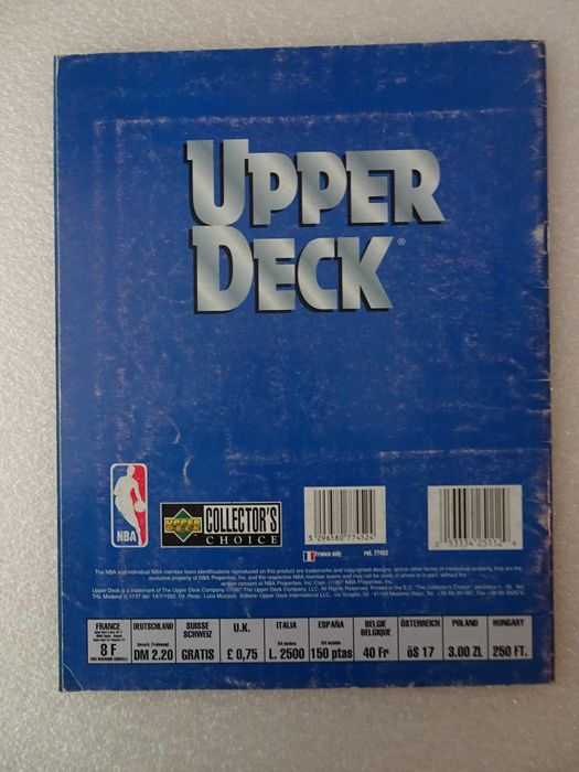 Caderneta de cromos vazia Upper Deck 1996/1997 - NBA Basketball