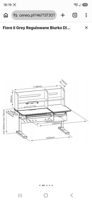 Biurko regulowane Fun Desk