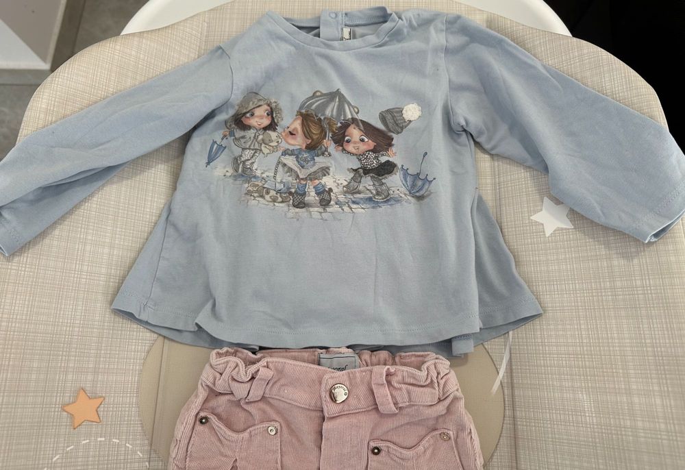 Calças Rosa + Camisola Azul Mayoral (18M)