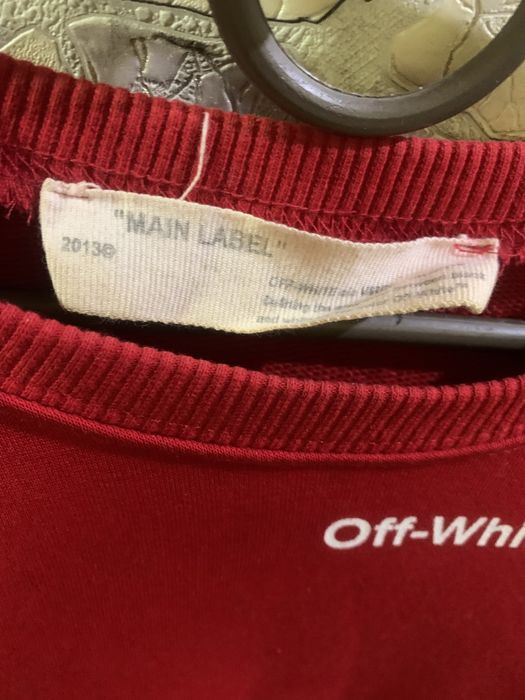 Off-white x Champion - red medium sweater
