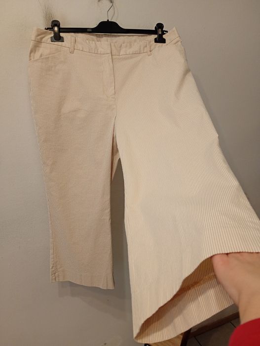 Rybaczki bawełniane z nogawką flare rozmiar 46 Jones New York