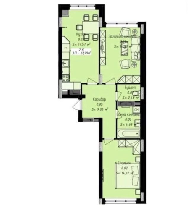 Продається ОСТАННЯ така квартира у новому, ЗДАНОМУ будинку