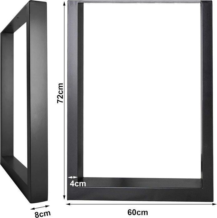 Thanaddo Metalowe Nogi do Stołu 70x72 cm – 2 szt.