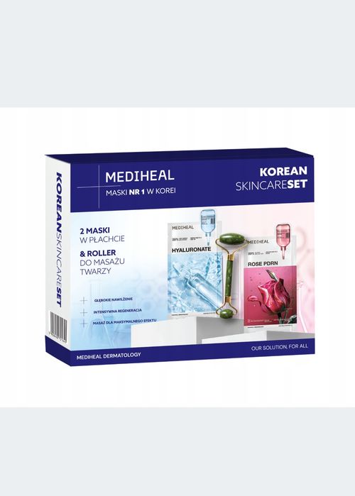 Mediheal Zestaw Nawilżająco Regenerujący 2 Maski W Płachcie Plus Roller
