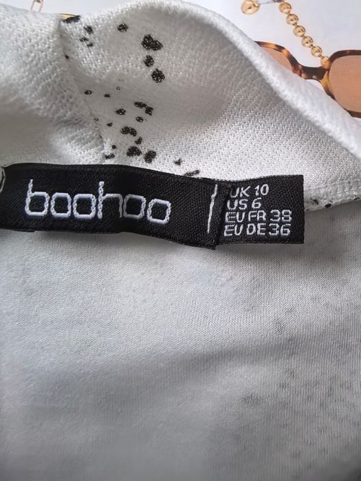 Body Damskie Biało - Czarne Boohoo r.36/38