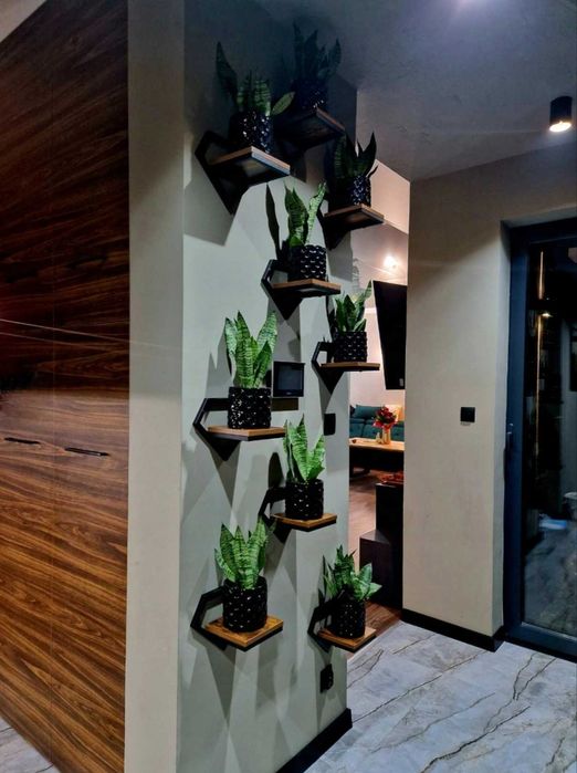 Metalowy Wiszący Ścienny Kwietnik Rustykalny Loftowy pod Dąb