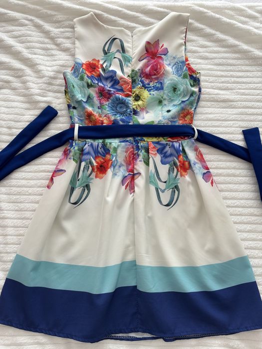 Vestido florido, tam. S, como novo