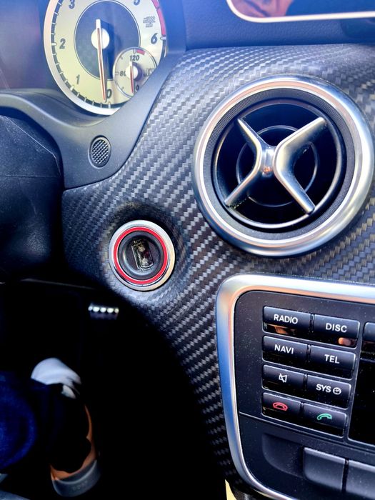 Aro em vermelho da ignição mercedes A B C GLA GLC CLA,Classe GL...