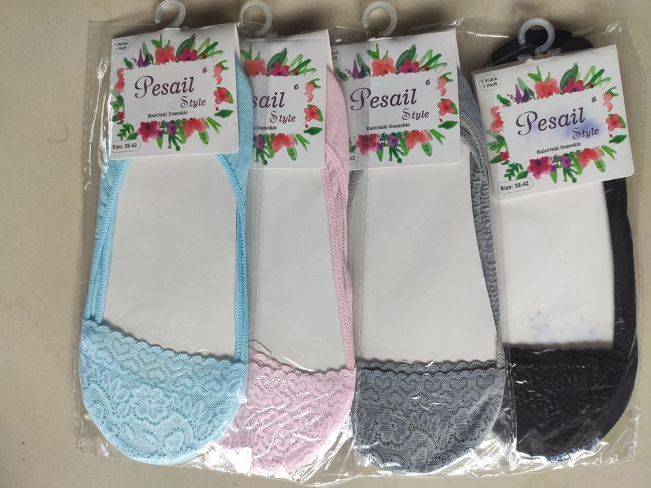 4x Pary Skarpetki damskie Stopki 38-42